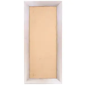 LARGE MIRROR IN STAINLESS STEEL FRAME.