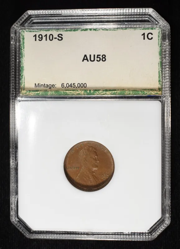 1910-S LINCOLN CENT PCI AU/BU from auction in Findlay, Ohio — image 33