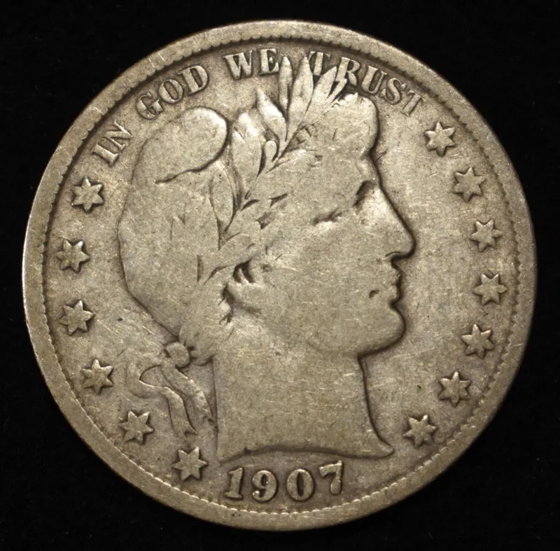 1907-S BARBER HALF DOLLAR VG from auction in Findlay, Ohio — image 44