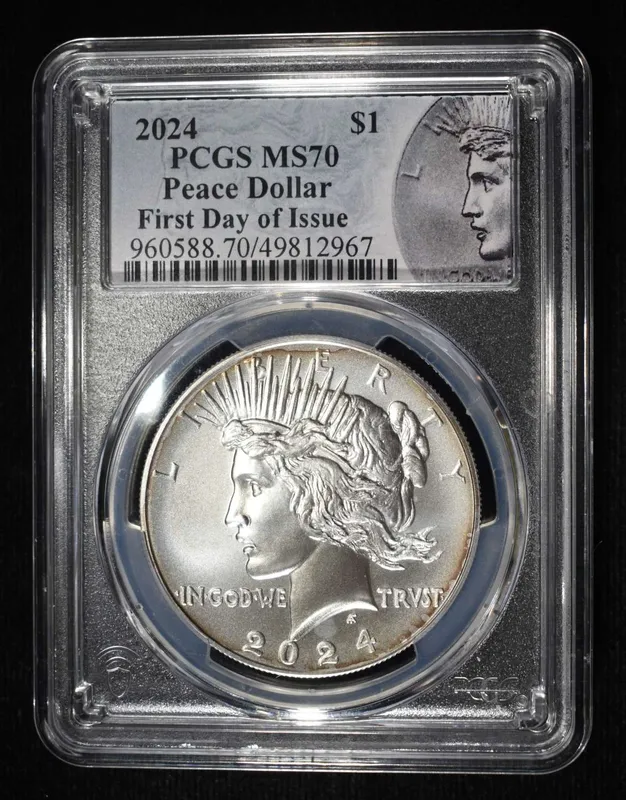 2024 PEACE DOLLAR PCGS MS70 FDI from auction in Findlay, Ohio — image 13