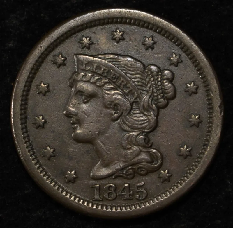 1845 LARGE CENT AU from auction in Findlay, Ohio — image 33