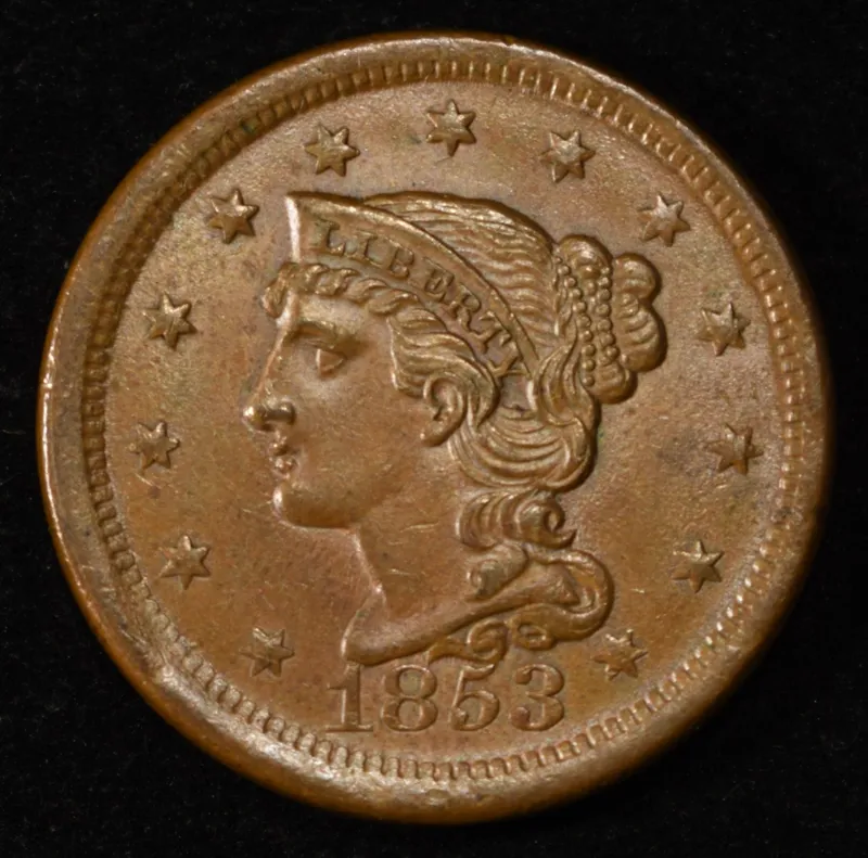 1853 LARGE CENT CH BU from auction in Findlay, Ohio — image 36