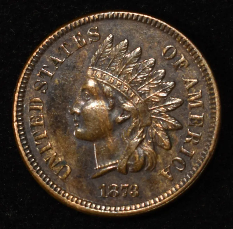 1873 INDIAN CENT AU from auction in Findlay, Ohio — image 41