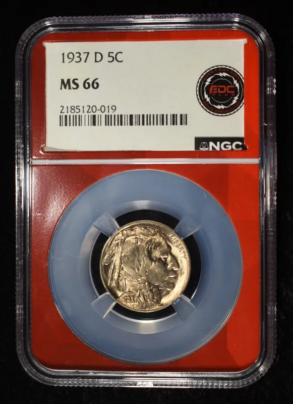 1937-D BUFFALO NICKEL NGC MS66 from auction in Findlay, Ohio — image 3