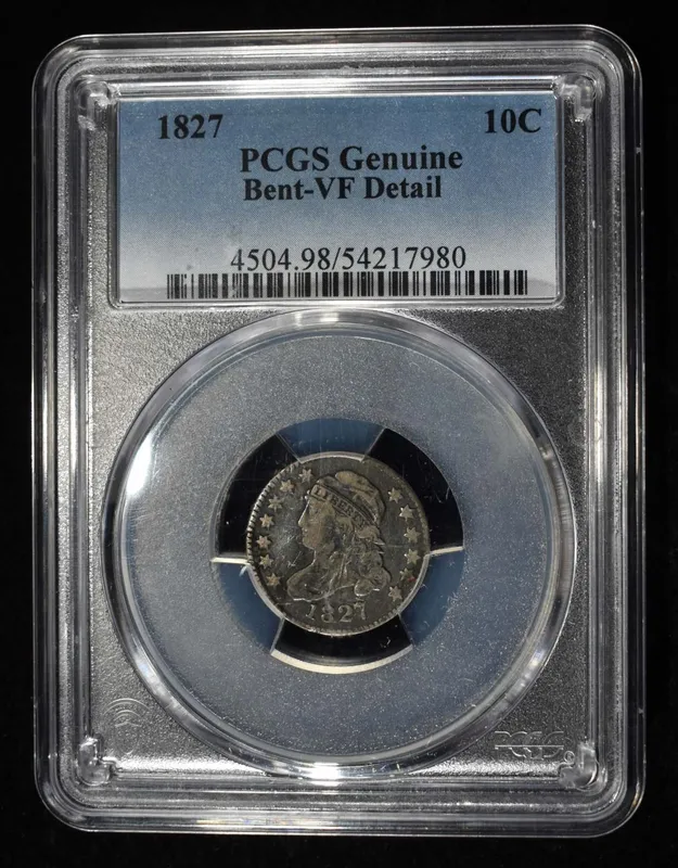1827 CAPPED BUST HALF DOLLAR PCGS GENUINE from auction in Findlay, Ohio — image 3