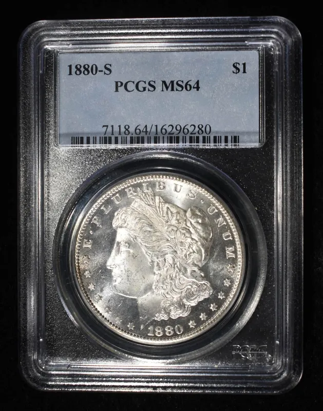 1880-S MORGAN DOLLAR PCGS MS-64 from auction in Findlay, Ohio — image 11