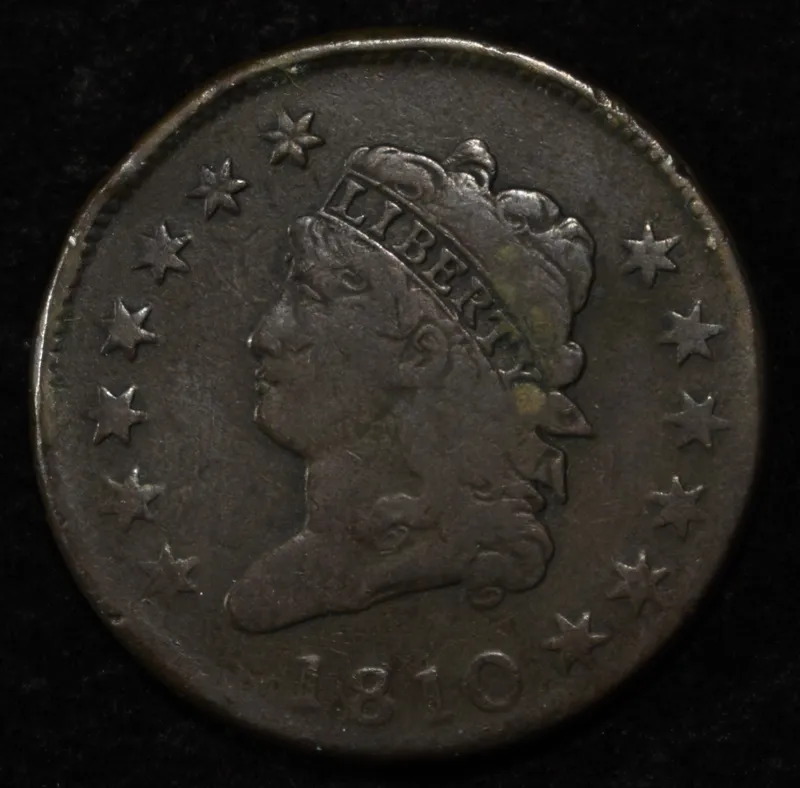 1810 CLASSIC HEAD LARGE CENT VF from auction in Findlay, Ohio — image 30