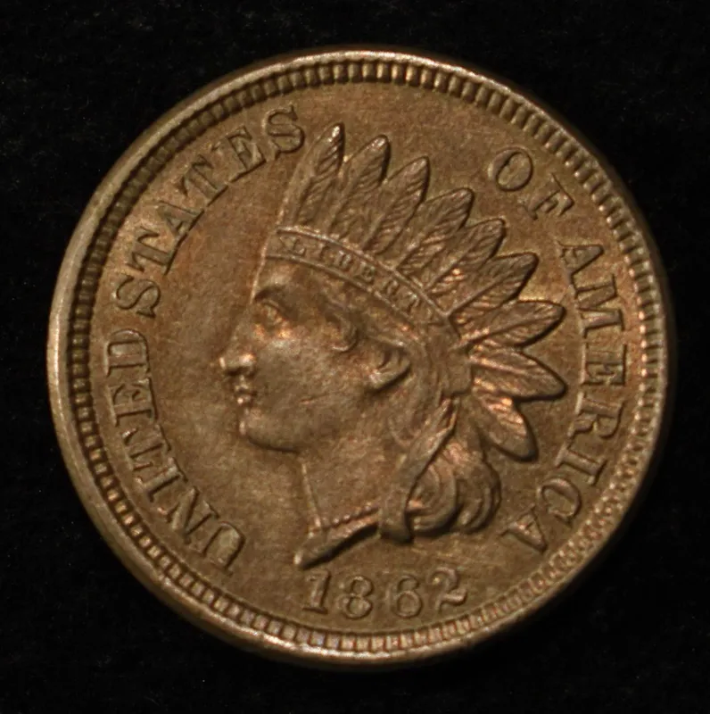 1862 INDIAN CENT CH/GEM BU from auction in Findlay, Ohio — image 34
