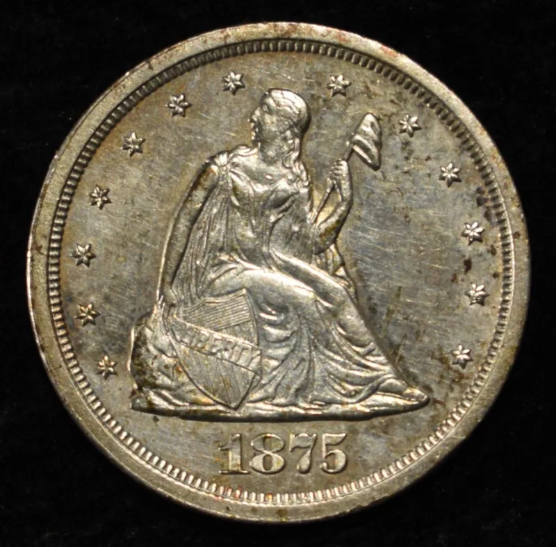 1875-S 20C PIECE AU/BU from auction in Findlay, Ohio — image 41