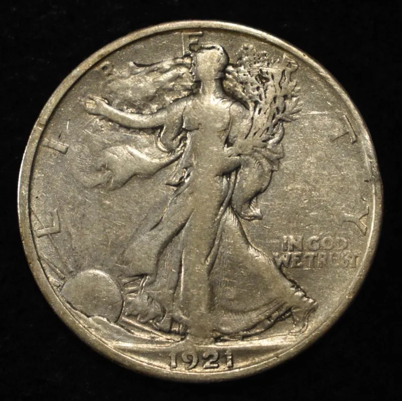 1921-S WALKING LIBERTY HALF DOLLAR VF from auction in Findlay, Ohio — image 48
