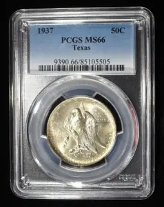 1937 TEXAS COMMEM HALF DOLLAR PCGS MS-66