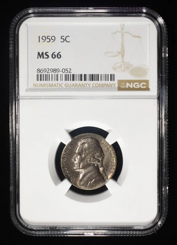 1959 JEFFERSON NICKEL NGC MS66 from auction in Findlay, Ohio — image 4