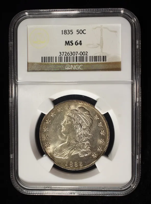 1835 BUST HALF DOLLAR NGC MS-64 from auction in Findlay, Ohio — image 5