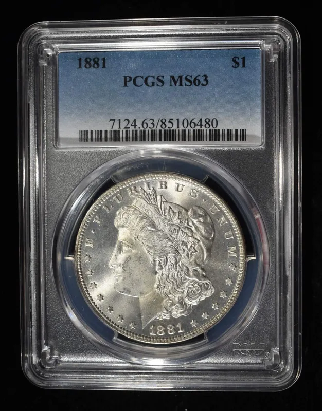 1881 MORGAN DOLLAR PCGS MS-63 from auction in Findlay, Ohio — image 8