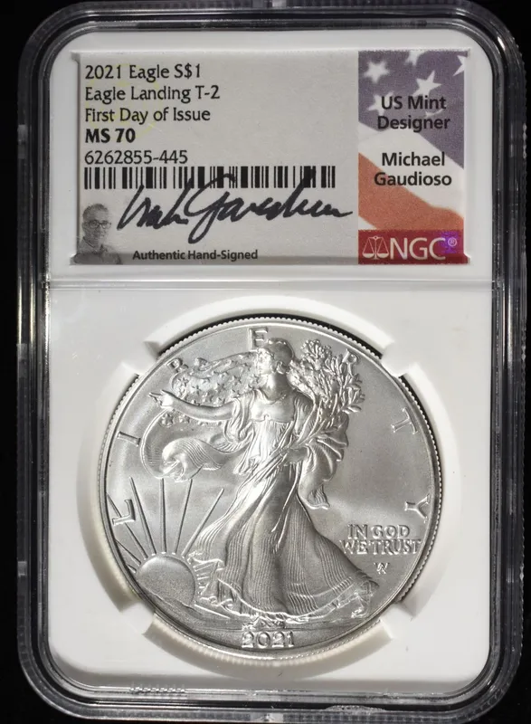 2021 AMERICAN SILVER EAGLE NGC MS70 from auction in Findlay, Ohio — image 12