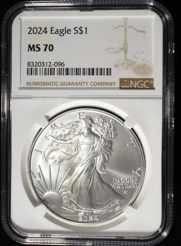 2024 AMERICAN SILVER EAGLE NGC MS70 from auction in Findlay, Ohio — image 14