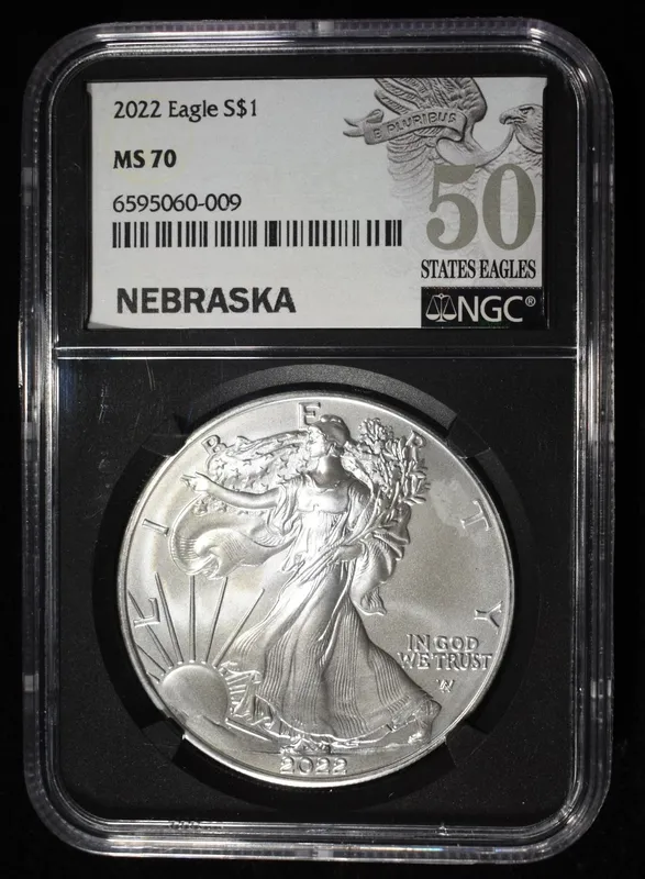 2022 AMERICAN SILVER EAGLE NGC MS70 from auction in Findlay, Ohio — image 13
