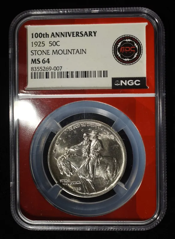 1925 50C COMMEM STONE MOUNTAIN NGC MS64 from auction in Findlay, Ohio — image 15