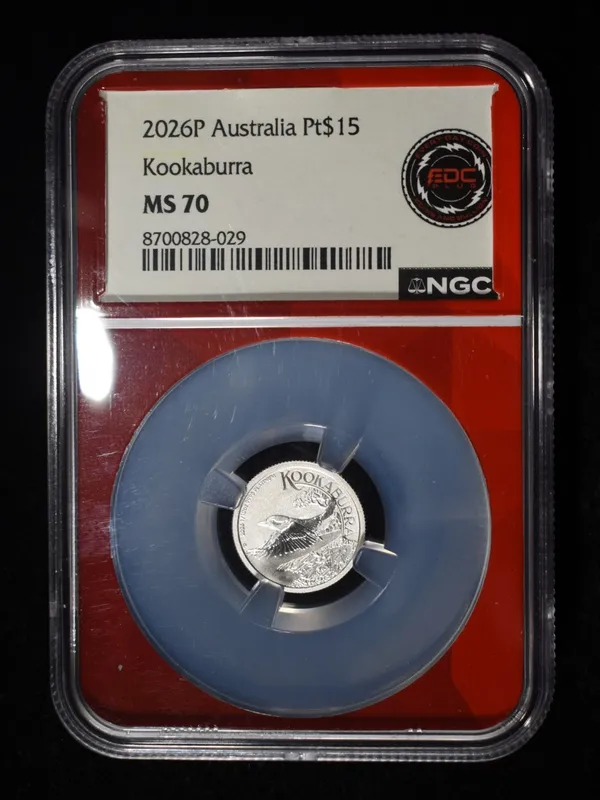 2026P 1/10 OZ PLATINUM KOOKABURRA NGC MS-70 from auction in Findlay, Ohio — image 19