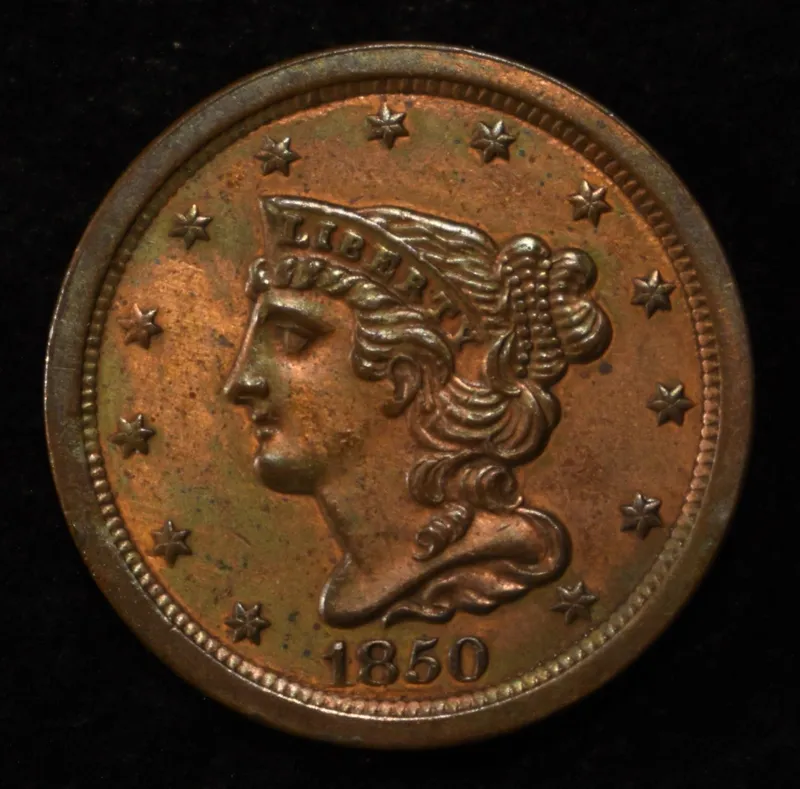 1850 HALF CENT AU/BU from auction in Findlay, Ohio — image 27