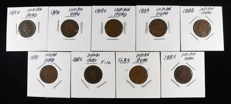 (9) INDIAN CENTS from auction in Findlay, Ohio — image 32