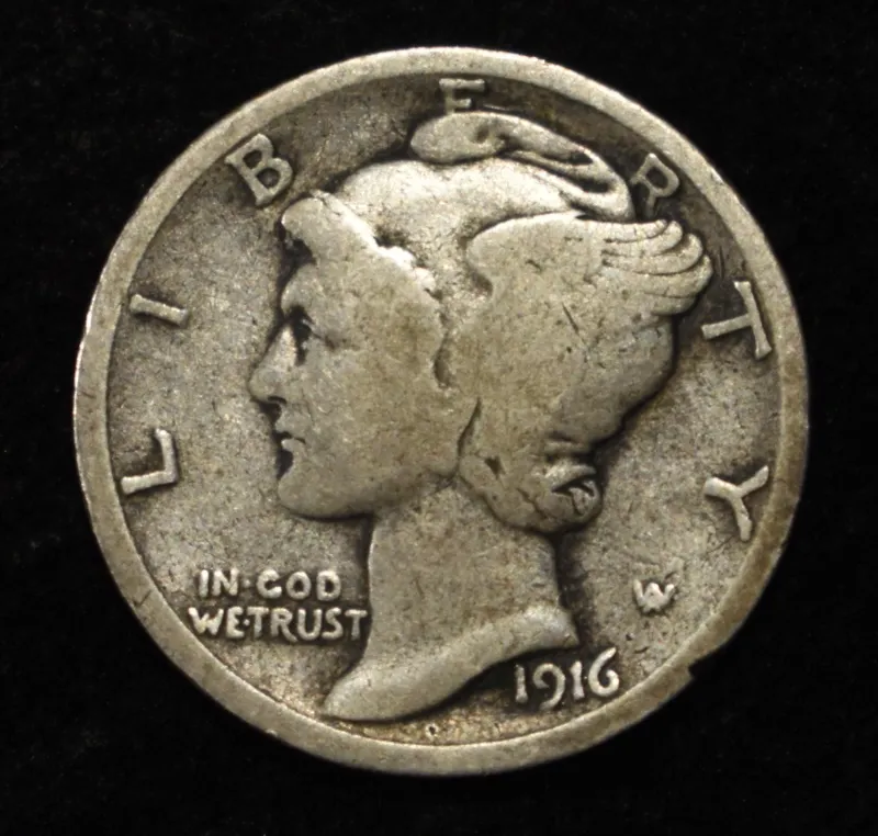 1916-D MERCURY DIME FINE from auction in Findlay, Ohio — image 42