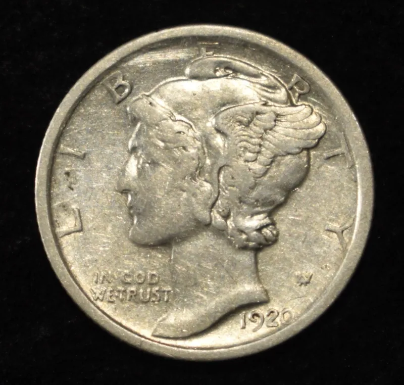 1920-S MERCURY DIME AU from auction in Findlay, Ohio — image 44
