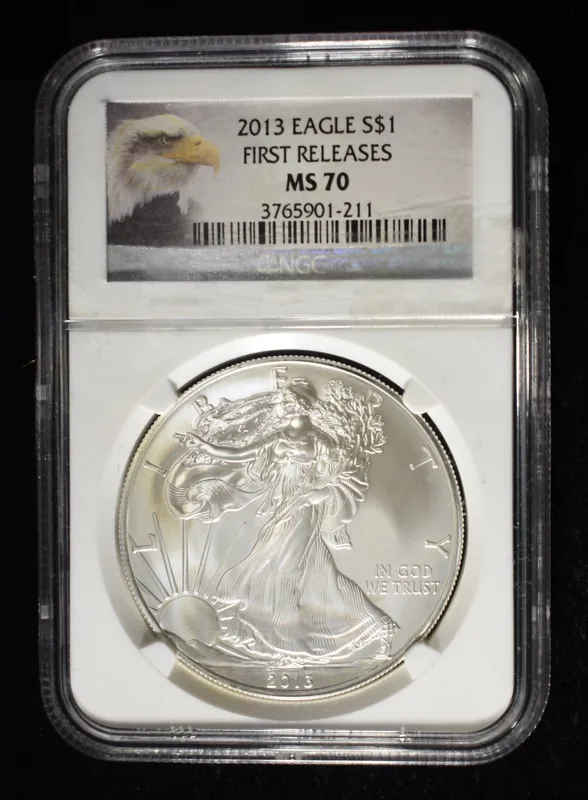 2013 AMERICAN SILVER EAGLE NGC MS70 from auction in Findlay, Ohio — image 19