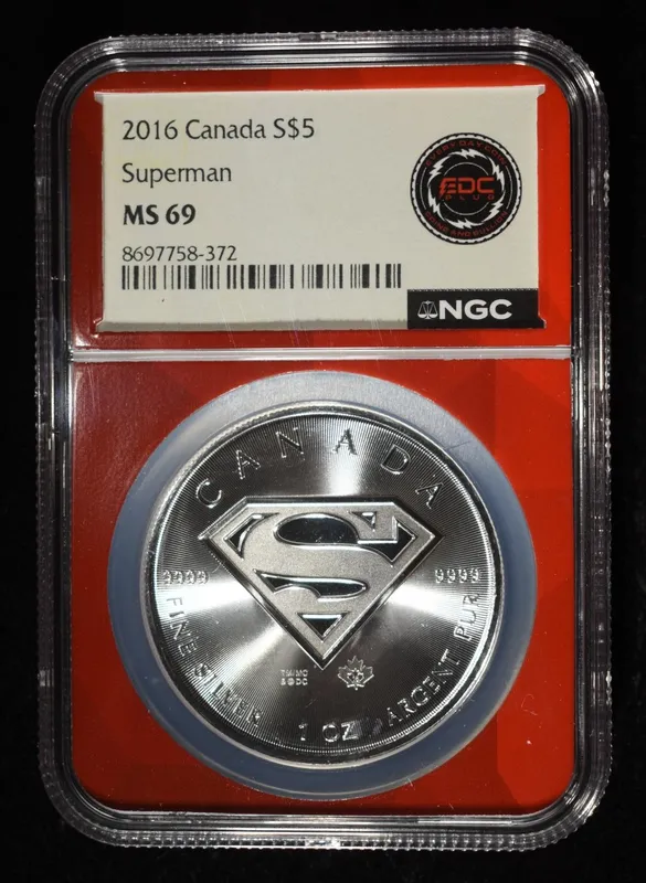 2016 1OZ  SILVER CANADIAN SUPERMAN NGC MS-69 from auction in Findlay, Ohio — image 25