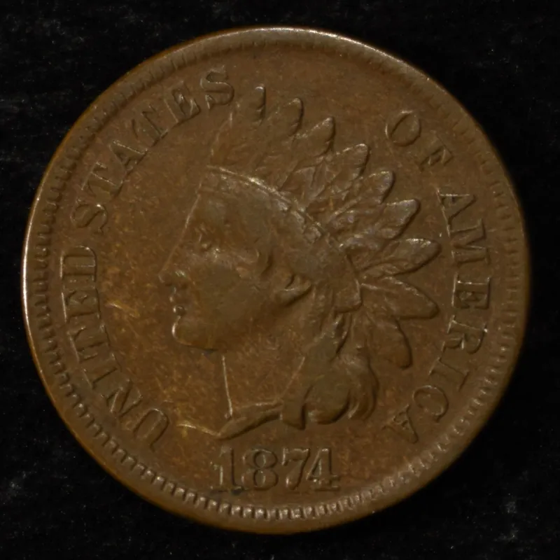 1874 INDIAN CENT FINE from auction in Findlay, Ohio — image 44