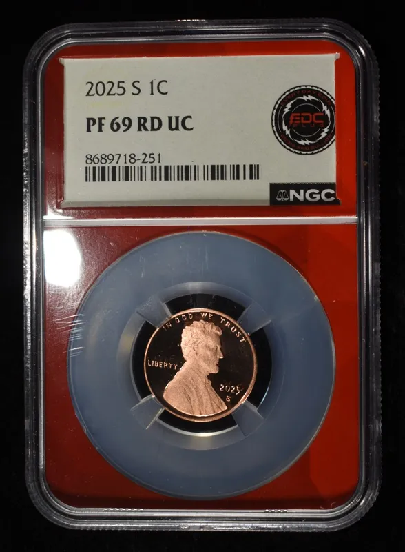 2025-S SHIELD CENT NGC PF69 RD UC from auction in Findlay, Ohio — image 3