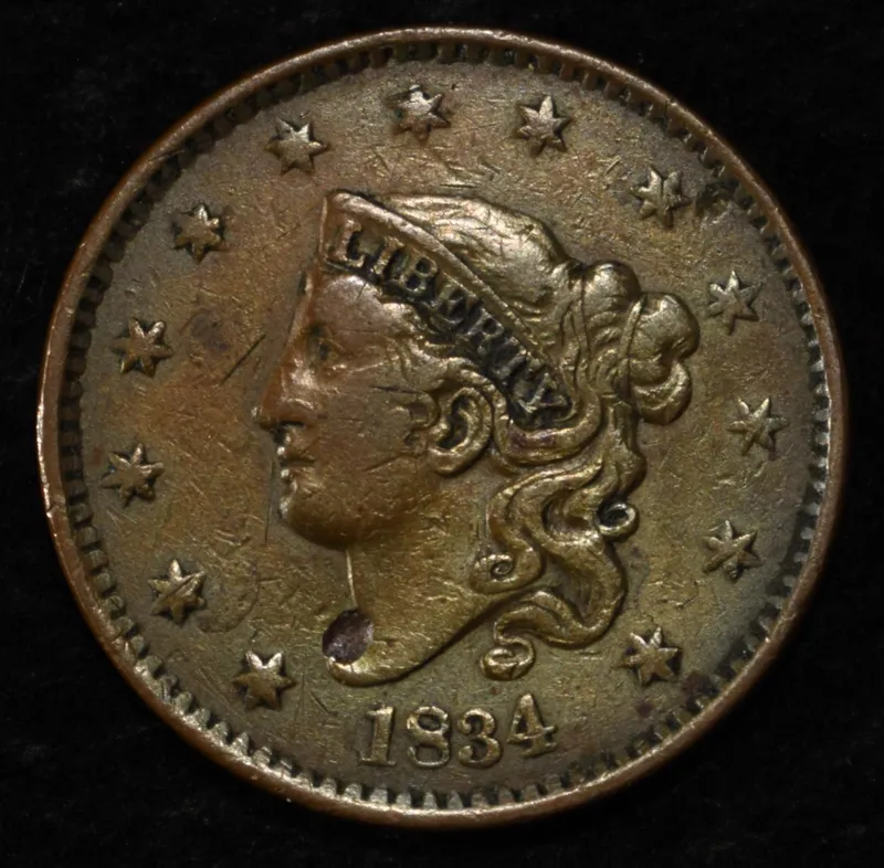 1834 LARGE CENT VF from auction in Findlay, Ohio — image 39