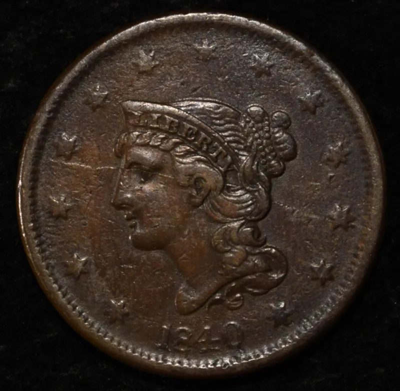 1840 LARGE DATE LARGE CENT VF from auction in Findlay, Ohio — image 45