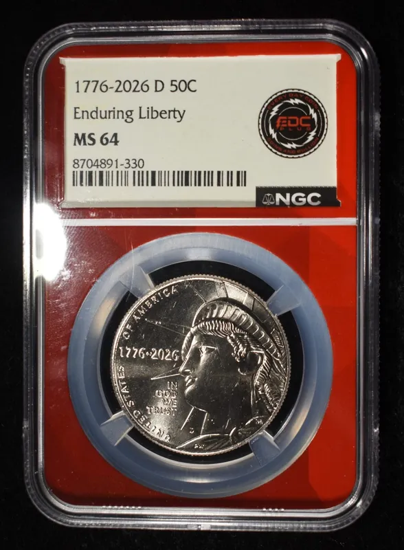 1776-2026-D HALF DOLLAR ENDURING LIBERTY NGC MS64 from auction in Findlay, Ohio — image 6