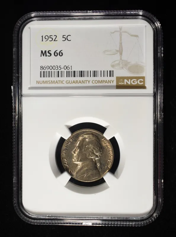 1952 JEFFERSON NICKEL NGC MS 66 from auction in Findlay, Ohio — image 4