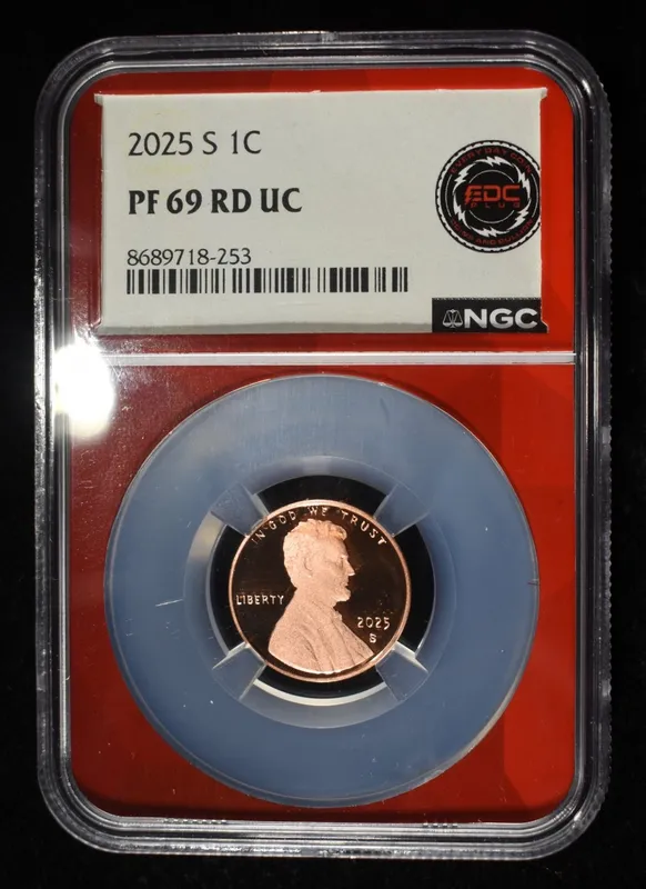 2025-S SHIELD CENT NGC PF69 RD UC from auction in Findlay, Ohio — image 3