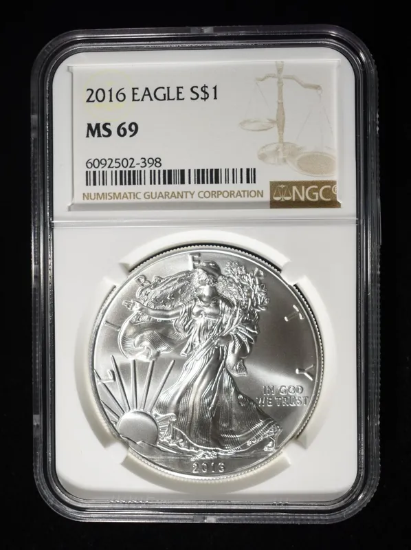 2016 AMERICAN SILVER EAGLE NGC MS69 from auction in Findlay, Ohio — image 10