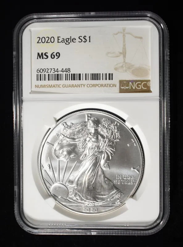 2020 AMERICAN SILVER EAGLE NGC MS69 from auction in Findlay, Ohio — image 13