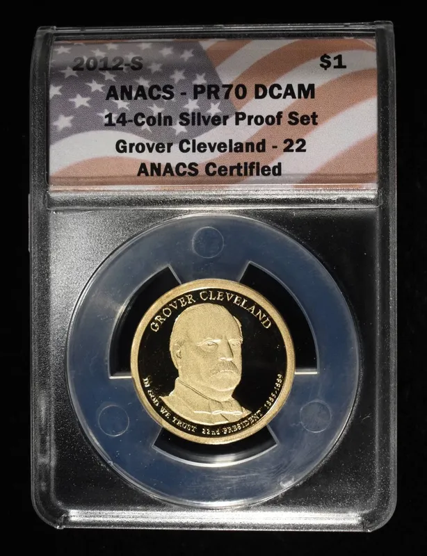 2012-S $1 GROVER CLEVELAND ANACS PR70 DCAM from auction in Findlay, Ohio — image 17