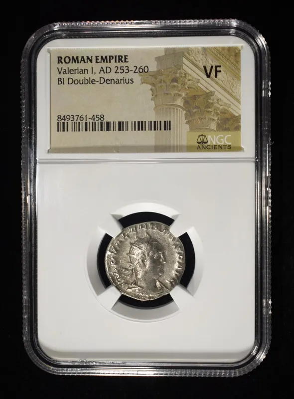 VALERIAN I, AD 253-260 BI DOUBLE-DENARIUS NGC VF from auction in Findlay, Ohio — image 24