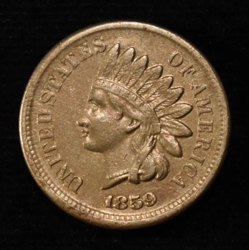 1859 INDIAN CENT AU/BU from auction in Findlay, Ohio — image 27
