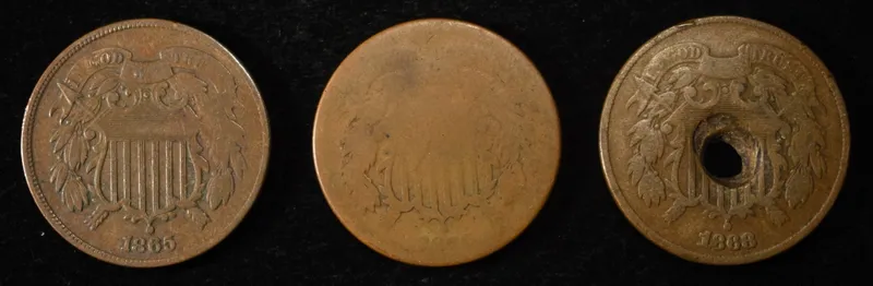 (3) 2-CENT PIECES DAMAGED from auction in Findlay, Ohio — image 31