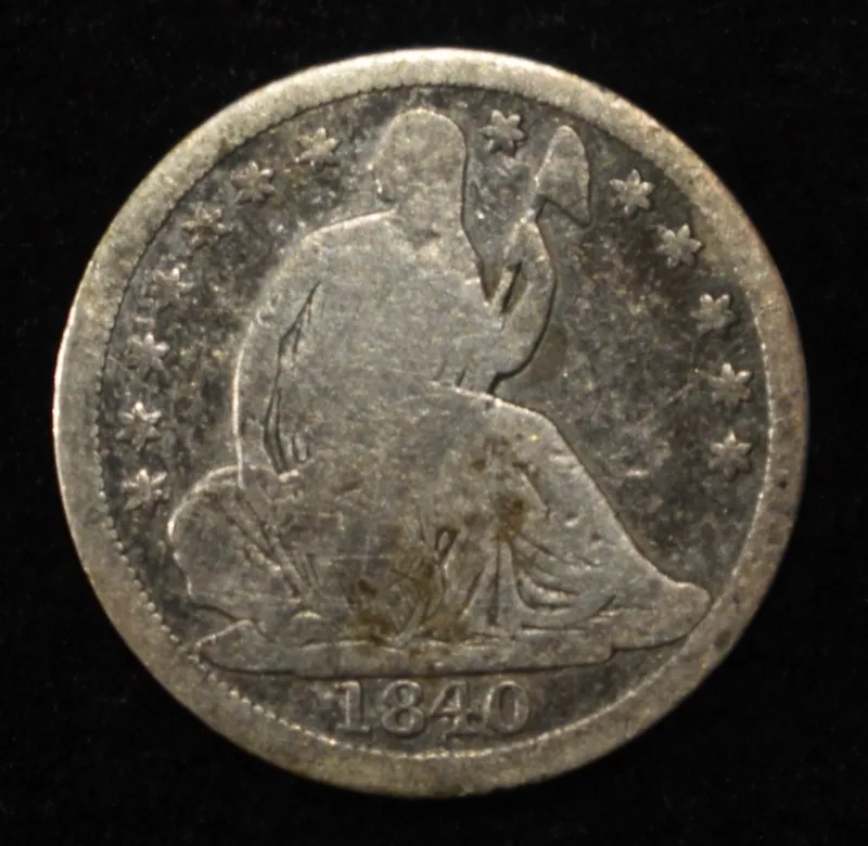 1840 LIBERTY SEATED HALF DIME VG from auction in Findlay, Ohio — image 36