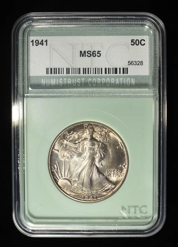 1941 WALKING LIBERTY 50C NTC GEM BU from auction in Findlay, Ohio — image 40