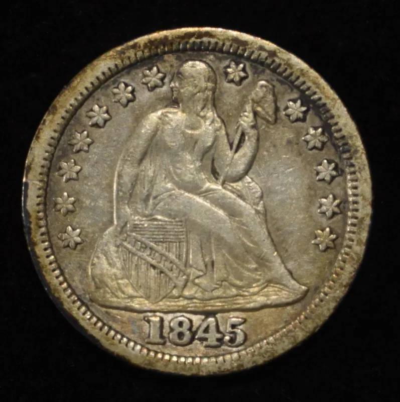 1845 LIBERTY SEATED DIME XF from auction in Findlay, Ohio — image 38