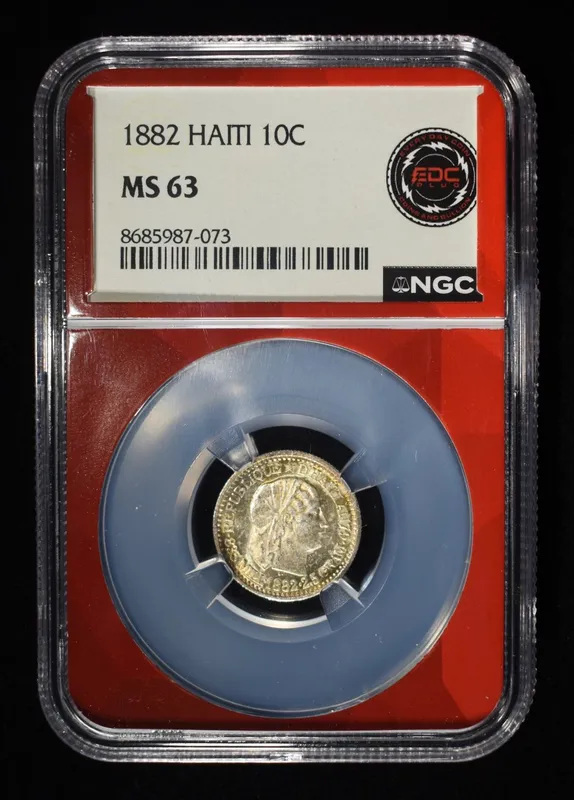 1882 HAITI SILVER 10C NGC MS-63 from auction in Findlay, Ohio — image 4