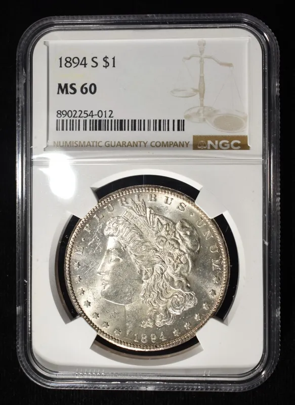 1894-S MORGAN DOLLAR NGC MS-60 from auction in Findlay, Ohio — image 9
