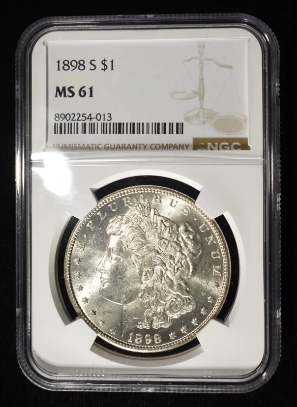 1898-S MORGAN DOLLAR NGC MS-61 from auction in Findlay, Ohio — image 10
