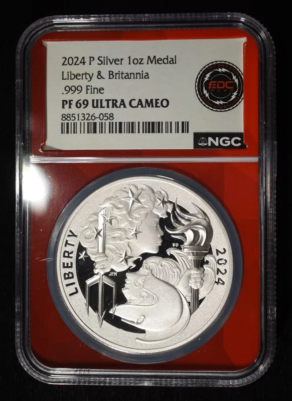 2024-P LIB & BRIT 1 OZ SILVER NGC PF69 UCAM from auction in Findlay, Ohio — image 24
