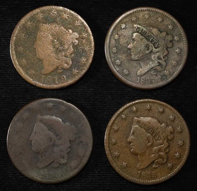 1819, 1835, 1837, 1 UNKNOWN LARGE CENTS from auction in Findlay, Ohio — image 36